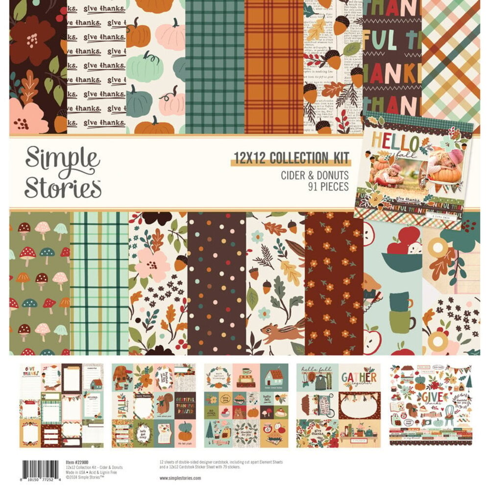 Simple Stories Cider & Donuts 12x12 Inch Collection Kit (22900) Simple Stories Cider & Donuts 12x12 Inch Collection Kit (22900)