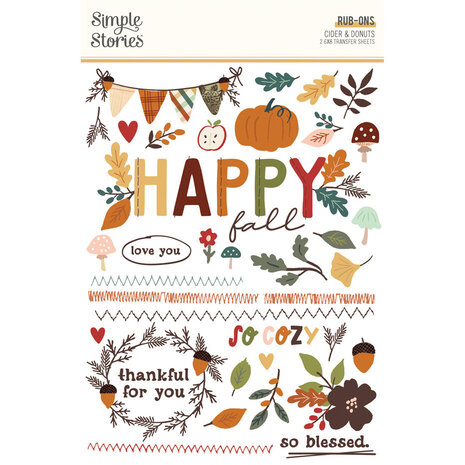 Simple Stories Cider & Donuts Rub Ons (22931) Simple Stories Cider & Donuts Rub Ons (22931)