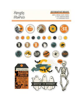 Simple Stories Simple Vintage Scary Stories Decorative Brads (22822) Simple Stories Simple Vintage Scary Stories Decorative Brads (22822)