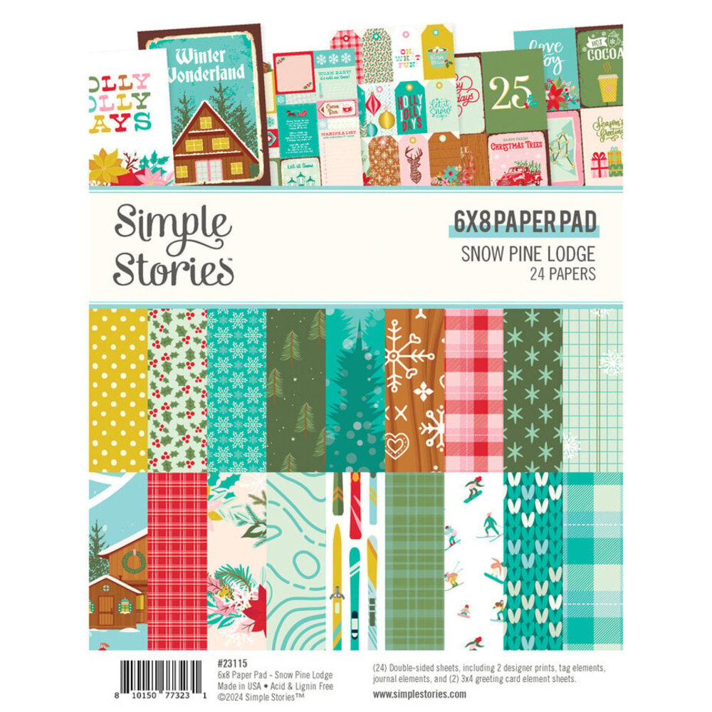 Simple Stories Snow Pine Lodge 6x8 Inch Paper Pad (23115) Simple Stories Snow Pine Lodge 6x8 Inch Paper Pad (23115)