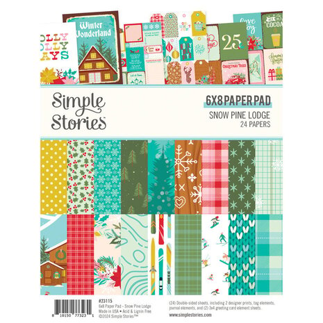 Simple Stories Snow Pine Lodge 6x8 Inch Paper Pad (23115) Simple Stories Snow Pine Lodge 6x8 Inch Paper Pad (23115)