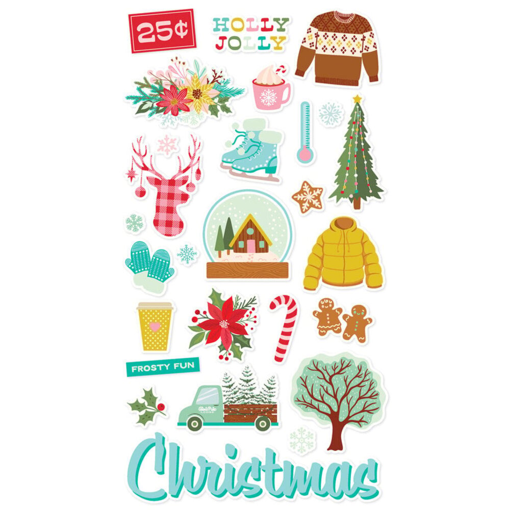 Simple Stories Snow Pine Lodge Chipboard Stickers (23117)