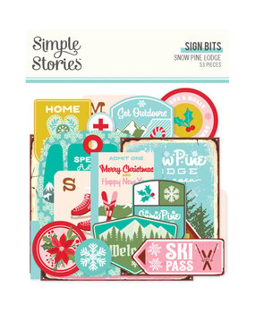 Simple Stories Snow Pine Lodge Sign Bits (23120)