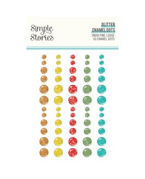 Simple Stories Snow Pine Lodge Glitter Enamel Dots (23129)