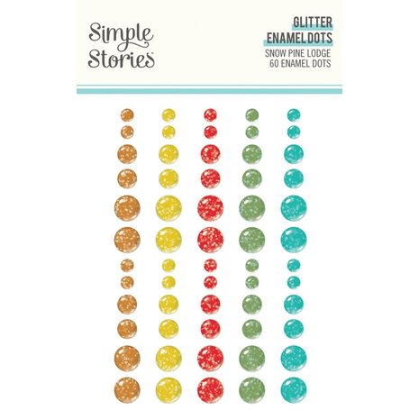 Simple Stories Snow Pine Lodge Glitter Enamel Dots (23129)