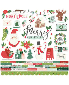 Simple Stories Santa's Village Cardstock Stickers (23002)