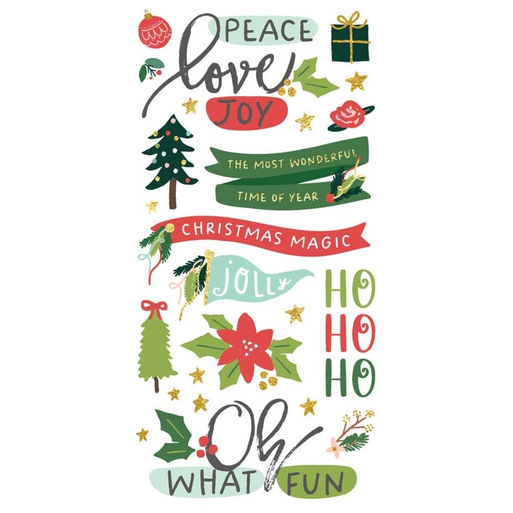 Simple Stories Santa's Village Foam Stickers (23024)