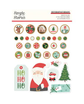 Simple Stories Santa's Village Decorative Brads (23026) Simple Stories Santa's Village Decorative Brads (23026)