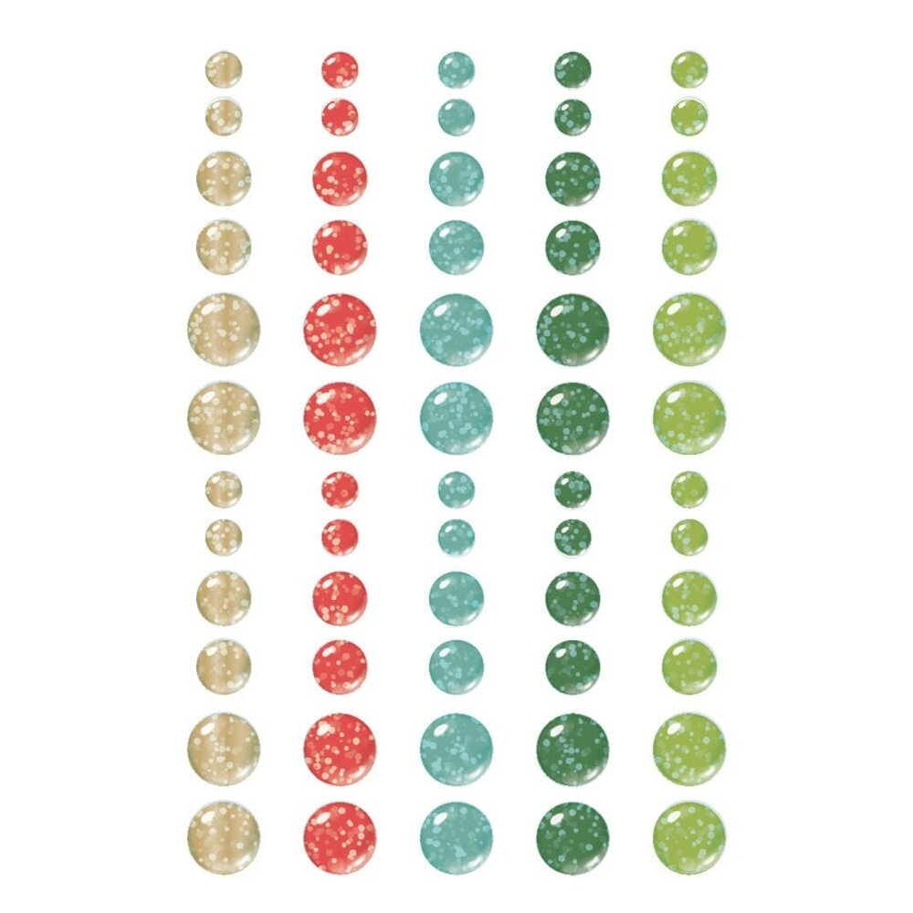 Simple Stories Santa's Village Glitter Enamel Dots (23027)