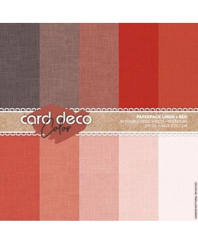Card Deco Color Paperpack A4 Linen Red (CDCPPA412002) Card Deco Color Paperpack A4 Linen Red (CDCPPA412002)