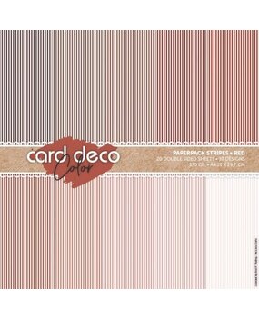 Card Deco Color Paperpack A4 Stripes Red (CDCPPA413002) Card Deco Color Paperpack A4 Stripes Red (CDCPPA413002)
