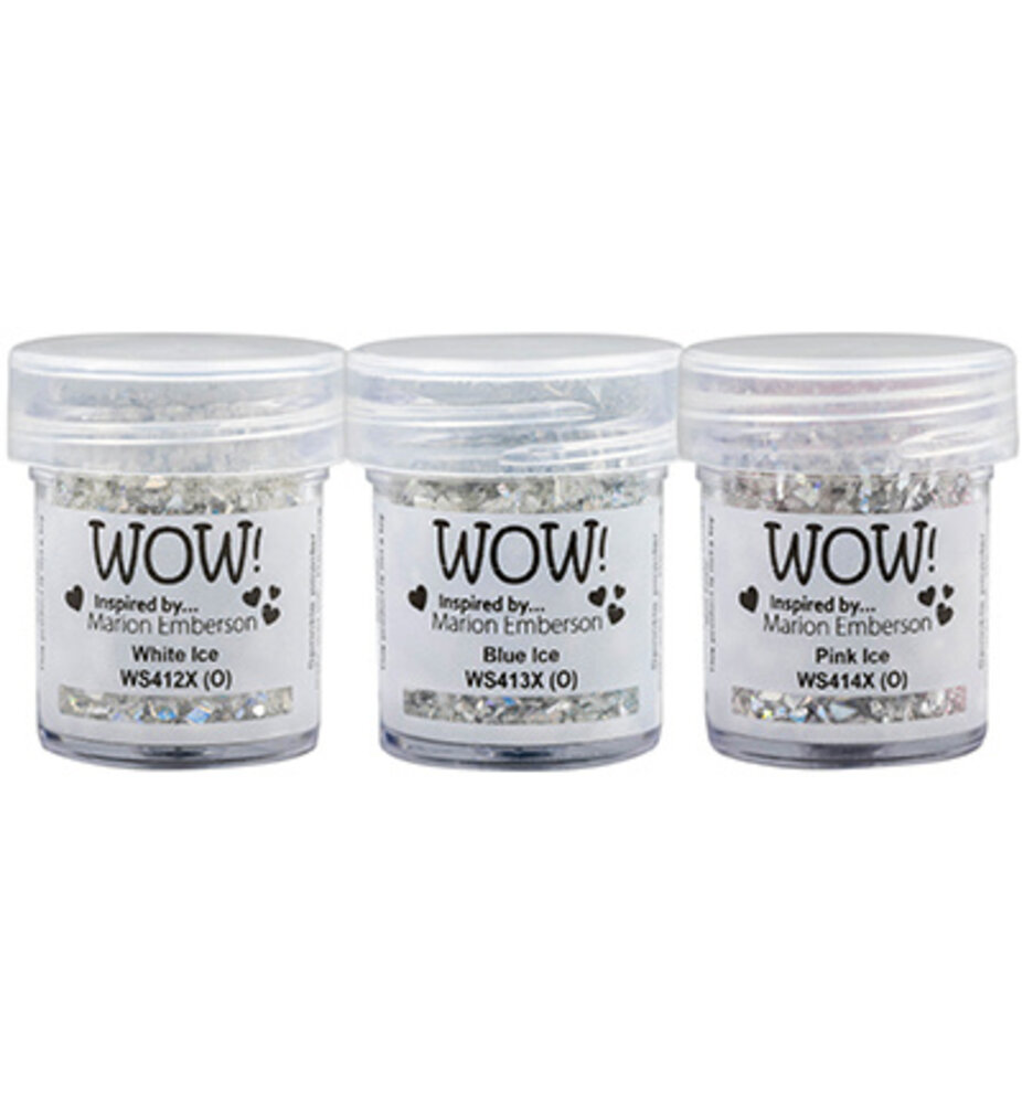 WOW! Trio's Ice Crystal Embossing Powder Set (WOWKT097) WOW! Trio's Ice Crystal Embossing Powder Set (WOWKT097)