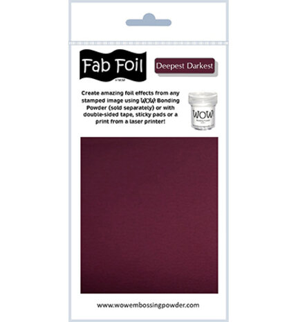 WOW! Deepest Darkest Crimson Fabulous Foil (W216-REBU41) WOW! Deepest Darkest Crimson Fabulous Foil (W216-REBU41)