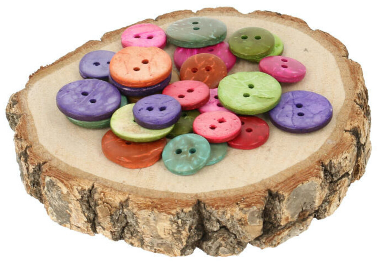 Make by Me! Knopen Hout Gekleurd 30 st (KN.420) Make by Me! Knopen Hout Gekleurd 30 st (KN.420)