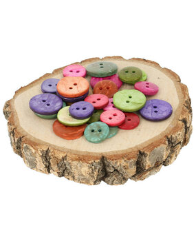Make by Me! Knopen Hout Gekleurd 30 st (KN.420) Make by Me! Knopen Hout Gekleurd 30 st (KN.420)