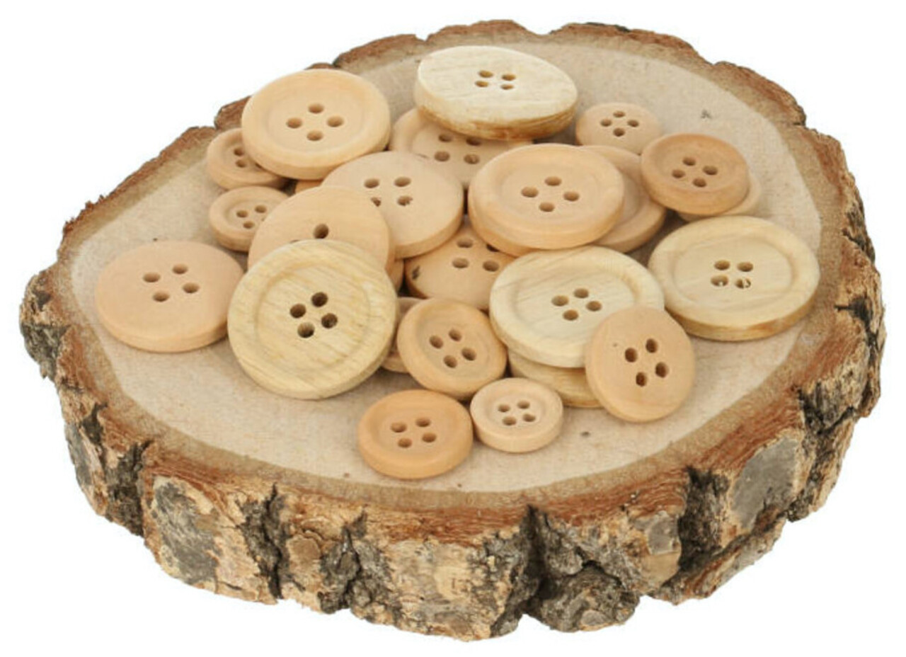 Make by Me! Knopen Hout Naturel 50 st (KN.451) Make by Me! Knopen Hout Naturel 50 st (KN.451)