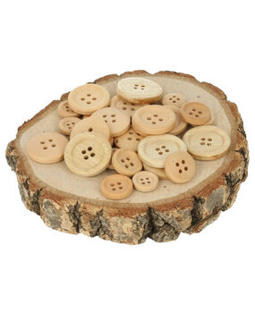 Make by Me! Knopen Hout Naturel 50 st (KN.451) Make by Me! Knopen Hout Naturel 50 st (KN.451)