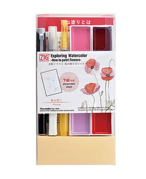 ZIG Exploring Watercolor How to Paint Flowers Kit 1 Glazing (EW-1) ZIG Exploring Watercolor How to Paint Flowers Kit 1 Glazing (EW-1)