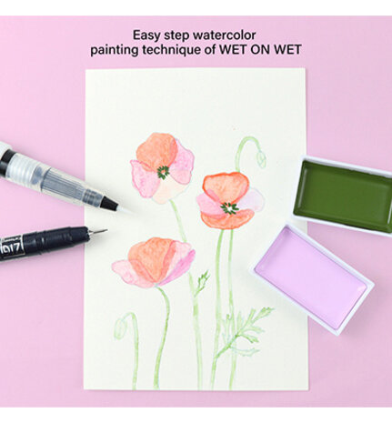 ZIG Exploring Watercolor How to Paint Flowers Kit 1 Glazing (EW-1) ZIG Exploring Watercolor How to Paint Flowers Kit 1 Glazing (EW-1)