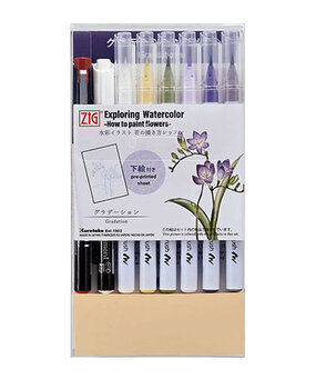 ZIG Exploring Watercolor How to Paint Flowers Kit 2 Gradation (EW-2) ZIG Exploring Watercolor How to Paint Flowers Kit 2 Gradation (EW-2)