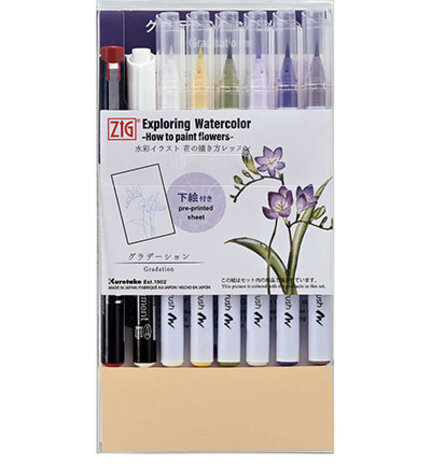 ZIG Exploring Watercolor How to Paint Flowers Kit 2 Gradation (EW-2) ZIG Exploring Watercolor How to Paint Flowers Kit 2 Gradation (EW-2)