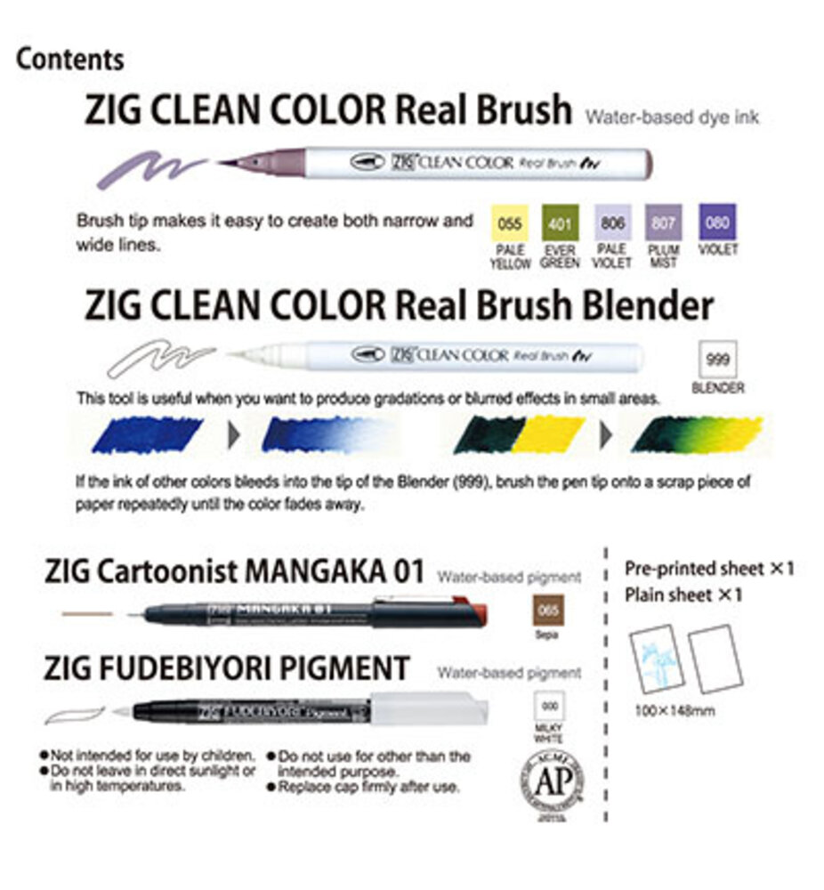 ZIG Exploring Watercolor How to Paint Flowers Kit 2 Gradation (EW-2) ZIG Exploring Watercolor How to Paint Flowers Kit 2 Gradation (EW-2)