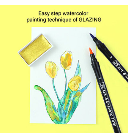ZIG Exploring Watercolor How to Paint Flowers Kit 3 Wet on Wet (EW-3) ZIG Exploring Watercolor How to Paint Flowers Kit 3 Wet on Wet (EW-3)