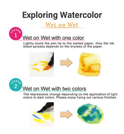 ZIG Exploring Watercolor How to Paint Flowers Kit 3 Wet on Wet (EW-3) ZIG Exploring Watercolor How to Paint Flowers Kit 3 Wet on Wet (EW-3)