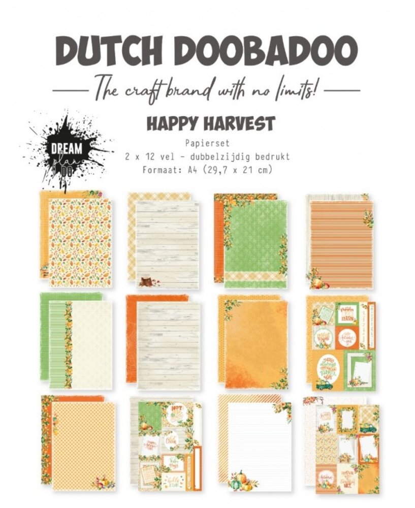 Dutch Doobadoo Happy Harvest A4 Paper Pack (473.005.066)