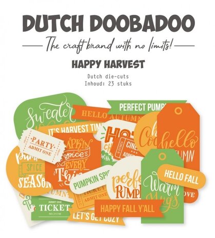 Dutch Doobadoo Dutch Die-Cuts Happy Harvest Sentiments (474.007.043) Dutch Doobadoo Dutch Die-Cuts Happy Harvest Sentiments (474.007.043)