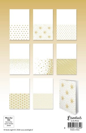 Studio Light Essentials Golden Christmas A5 Foiled Cards Paper Pad (SL-ES-PP222)