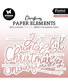 Studio Light Christmas Essentials Paper Elements with Rosegold Foil Sentiments (SL-ES-PE14) Studio Light Christmas Essentials Paper Elements with Rosegold Foil Sentiments (SL-ES-PE14)