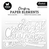 Studio Light Christmas Essentials Paper Elements with Silver Foil Sentiments (SL-ES-PE15)