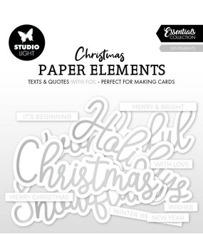 Studio Light Christmas Essentials Paper Elements with Silver Foil Sentiments (SL-ES-PE15) Studio Light Christmas Essentials Paper Elements with Silver Foil Sentiments (SL-ES-PE15)