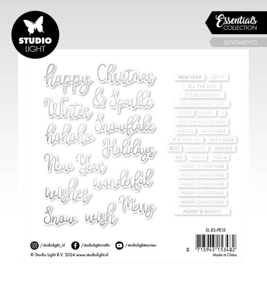 Studio Light Christmas Essentials Paper Elements with Silver Foil Sentiments (SL-ES-PE15) Studio Light Christmas Essentials Paper Elements with Silver Foil Sentiments (SL-ES-PE15)