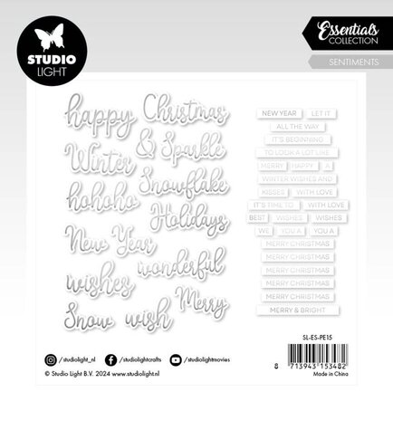 Studio Light Christmas Essentials Paper Elements with Silver Foil Sentiments (SL-ES-PE15) Studio Light Christmas Essentials Paper Elements with Silver Foil Sentiments (SL-ES-PE15)