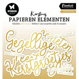 Studio Light Christmas Essentials Paper Elements with Gold Foil Kerstwensen (SL-ES-PE16)