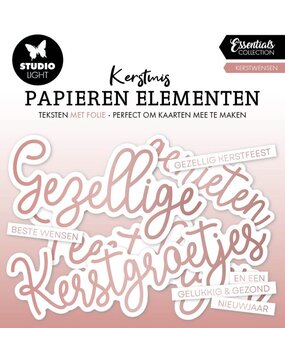 Studio Light Christmas Essentials Paper Elements with Rosegold Foil Kerstwensen (SL-ES-PE17) Studio Light Christmas Essentials Paper Elements with Rosegold Foil Kerstwensen (SL-ES-PE17)