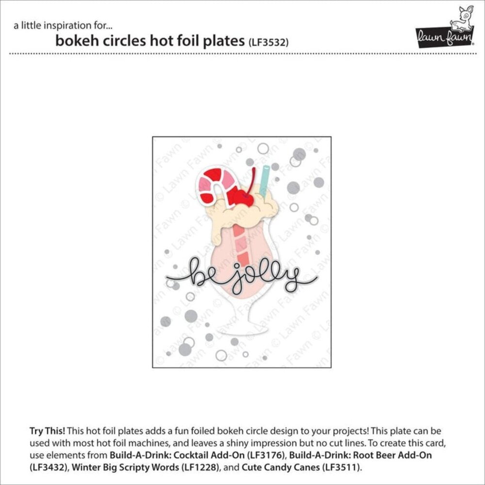 Lawn Fawn Bokeh Circles Hot Foil Plates (LF3532) Lawn Fawn Bokeh Circles Hot Foil Plates (LF3532)