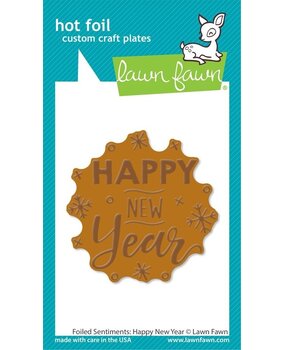 Lawn Fawn Foiled Sentiments: Happy New Year Hot Foil Plates (LF3534) Lawn Fawn Foiled Sentiments: Happy New Year Hot Foil Plates (LF3534)