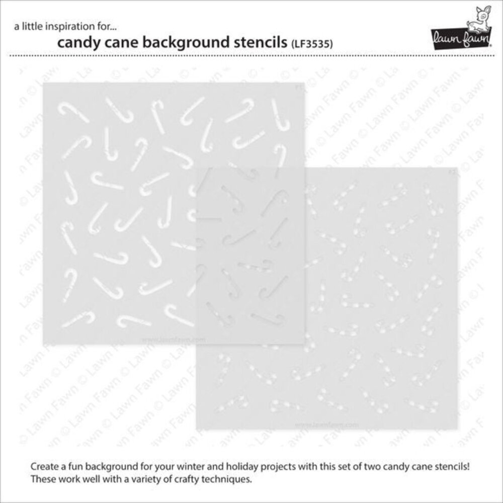 Lawn Fawn Candy Cane Background Stencils (LF3535) Lawn Fawn Candy Cane Background Stencils (LF3535)