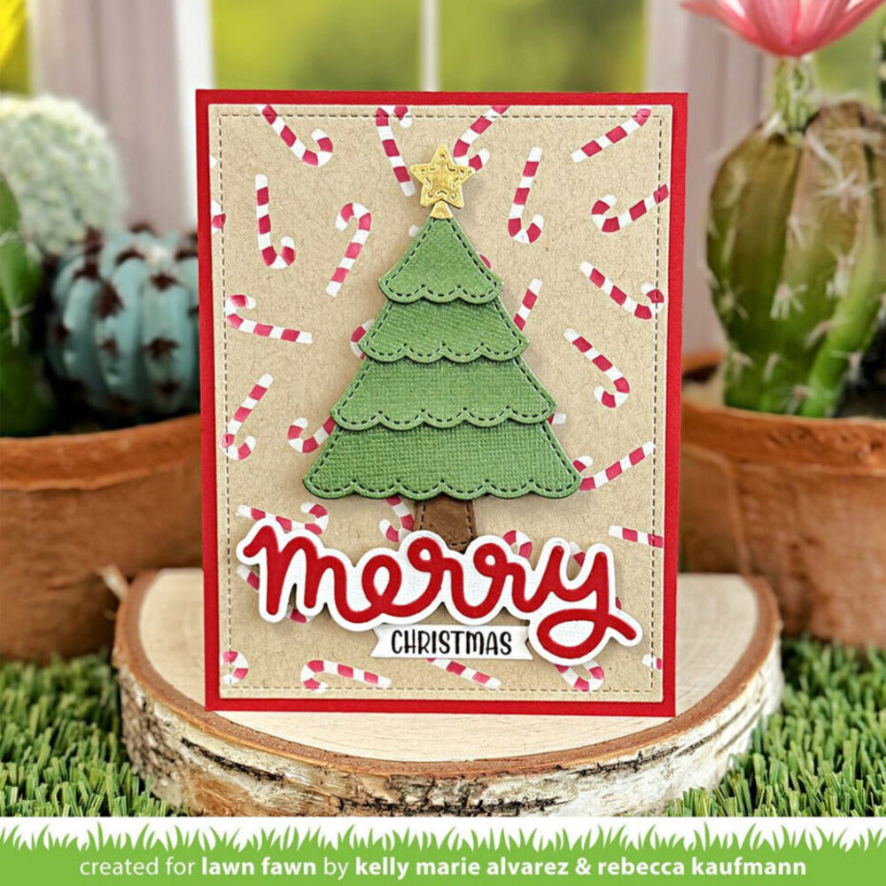 Lawn Fawn Candy Cane Background Stencils (LF3535) Lawn Fawn Candy Cane Background Stencils (LF3535)