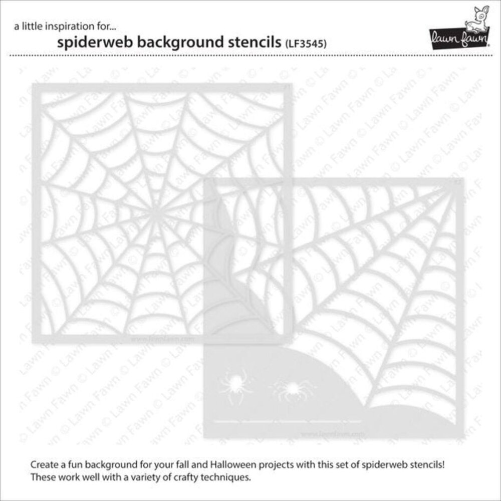 Lawn Fawn Spiderweb Background Stencils (LF3545) Lawn Fawn Spiderweb Background Stencils (LF3545)