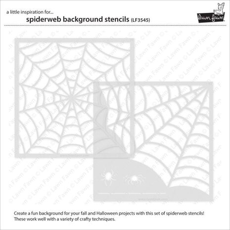 Lawn Fawn Spiderweb Background Stencils (LF3545) Lawn Fawn Spiderweb Background Stencils (LF3545)