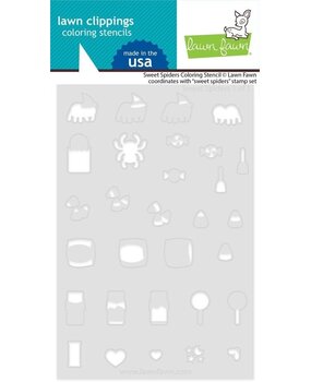 Lawn Fawn Sweet Spiders Coloring Stencil (LF3556) Lawn Fawn Sweet Spiders Coloring Stencil (LF3556)