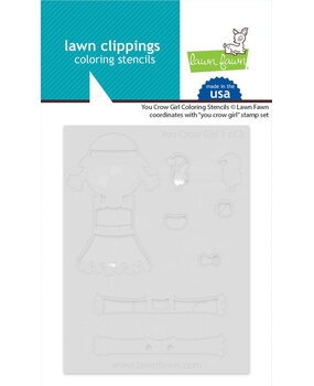 Lawn Fawn You Crow Girl Coloring Stencils (LF3565) Lawn Fawn You Crow Girl Coloring Stencils (LF3565)