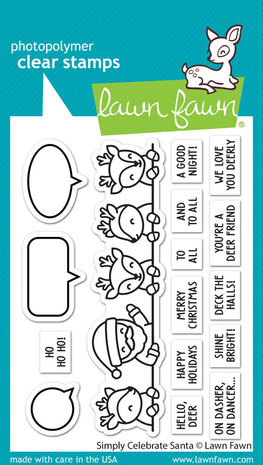 Lawn Fawn Simply Celebrate Santa Clear Stamps (LF3236)