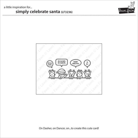 Lawn Fawn Simply Celebrate Santa Clear Stamps (LF3236)