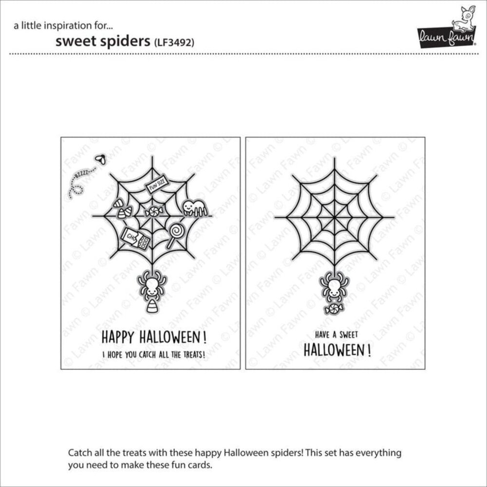Lawn Fawn Sweet Spiders Clear Stamps (LF3492) Lawn Fawn Sweet Spiders Clear Stamps (LF3492)
