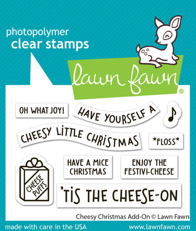 Lawn Fawn Cheesy Christmas Add-On Clear Stamps (LF3502) Lawn Fawn Cheesy Christmas Add-On Clear Stamps (LF3502)